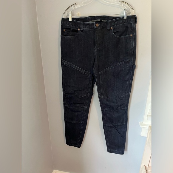Duluth Trading Co Women's Dark Blue, carpenters curvesetter waistband Jeans - Picture 1 of 11